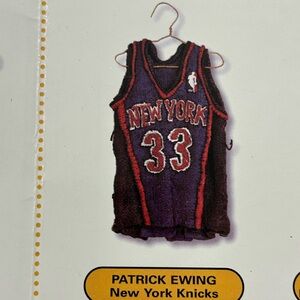 Vintage 90s Patrick Ewing New York Knicks NBA Locker Room Star Hangers Jersey